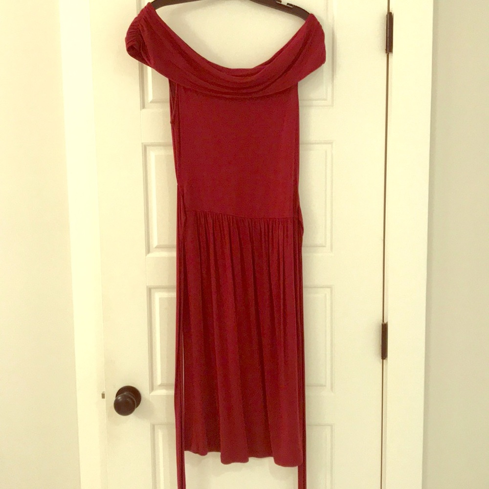 Off the Shoulder Tie Dress